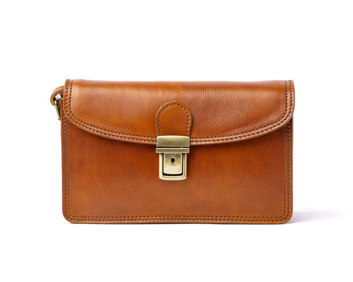 Business Handle - Honey Brown - Pampora Leather