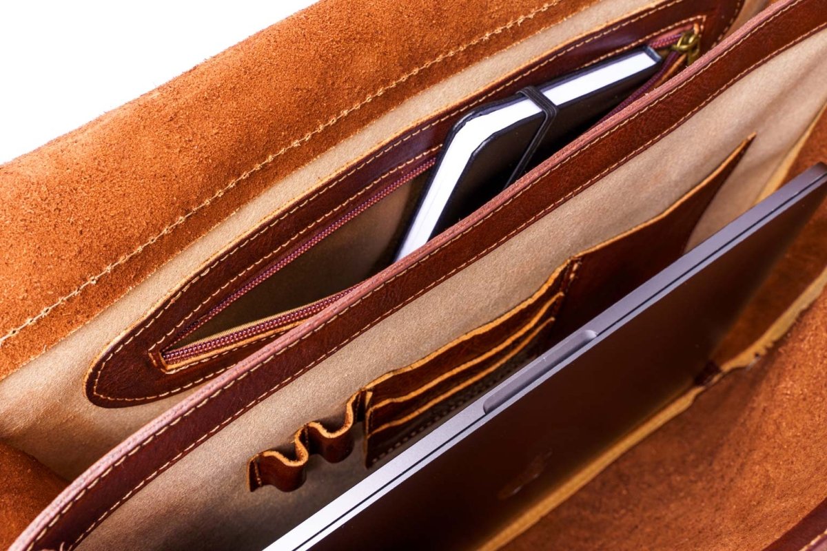 Business Time - Dark Brown - Pampora Leather