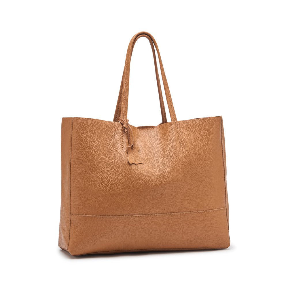 Classic Leather Tote - Desert Brown - Pampora Leather