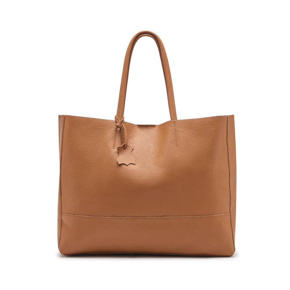 Classic Leather Tote - Desert Brown - Pampora Leather