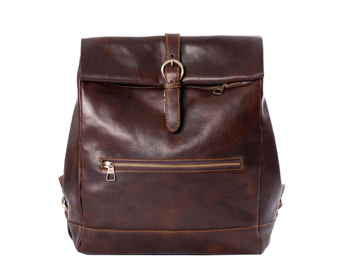 Weekender Rolltop - Testa di moro - Pampora Leather