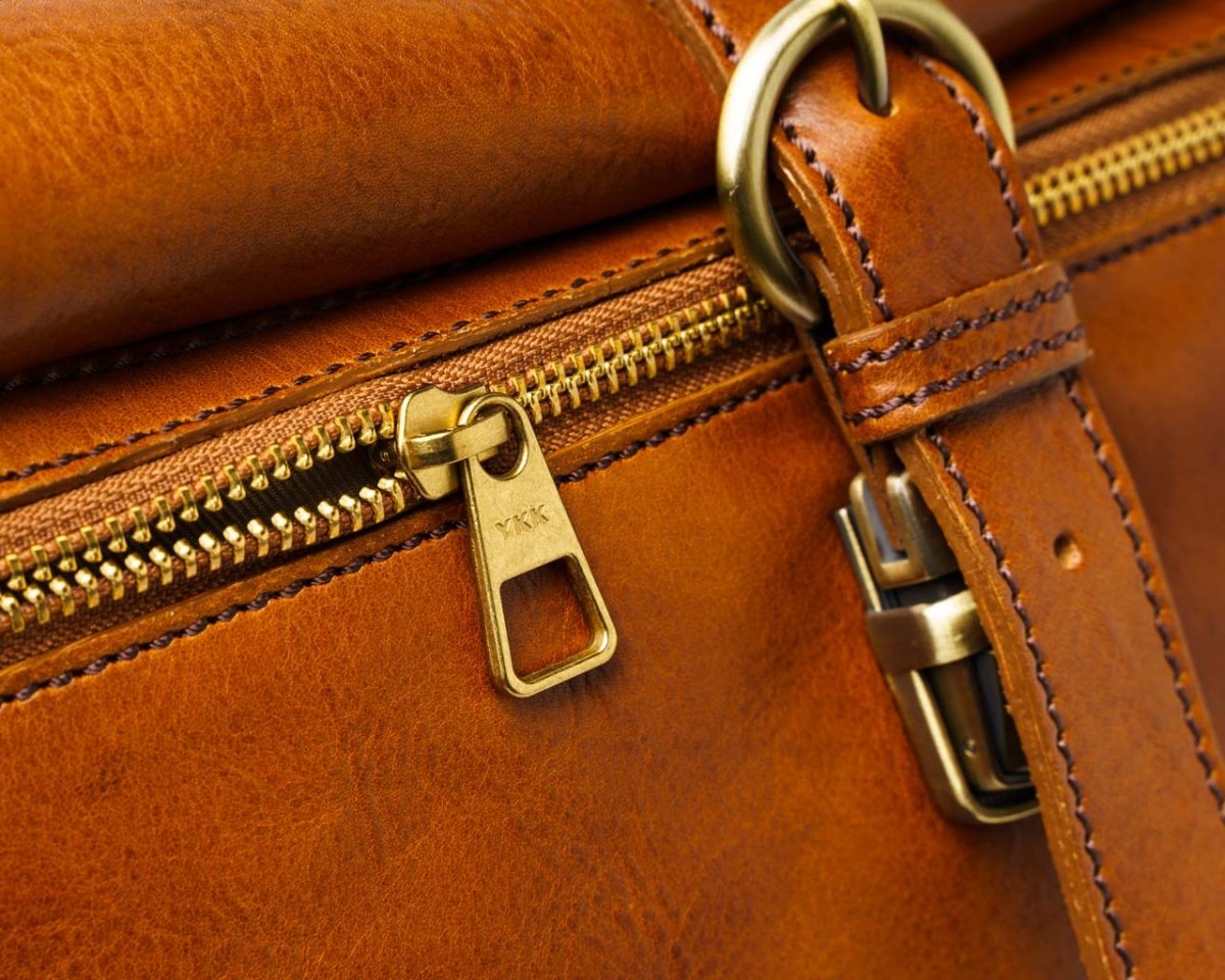 Weekender Rolltop - Honey Brown - Pampora Leather