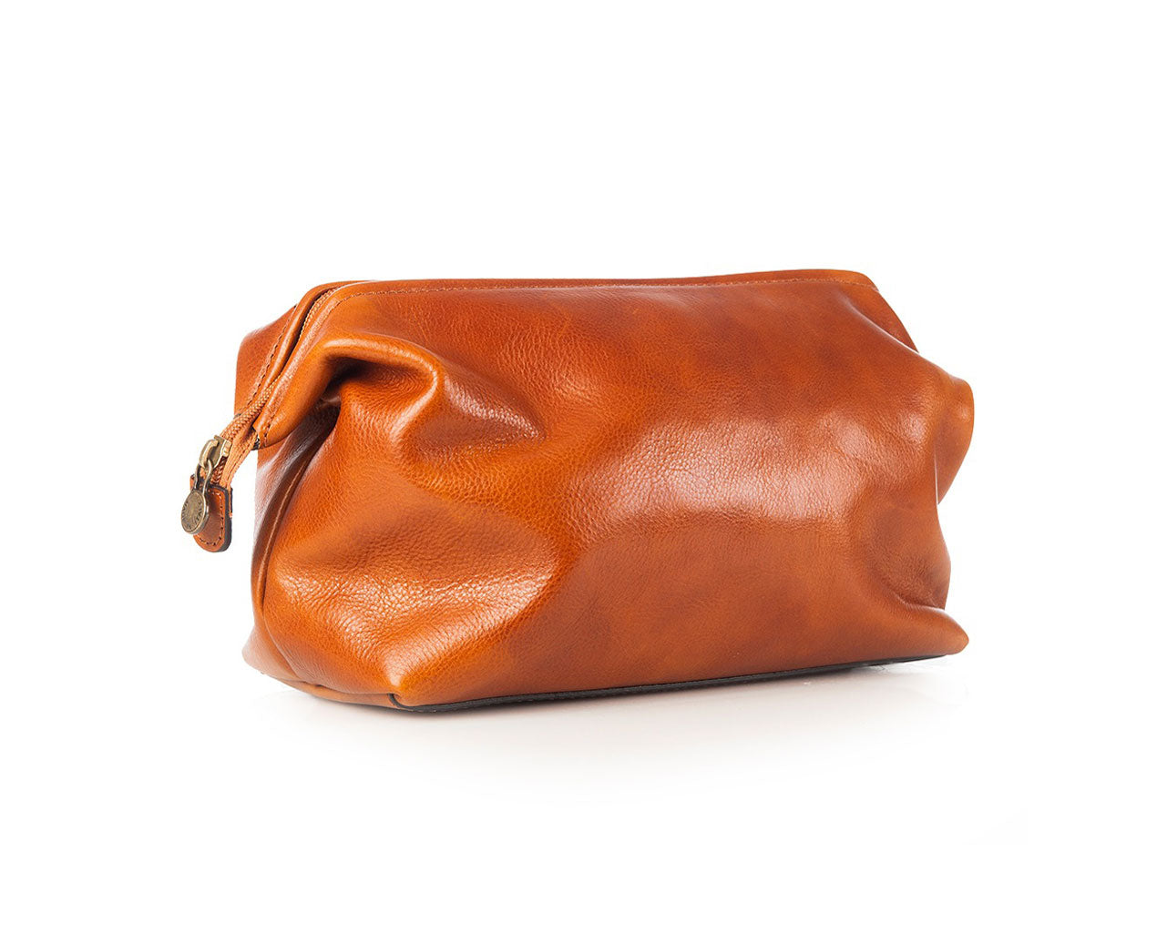 Full Grain Leather Personalized Toiletry Bag for Travel