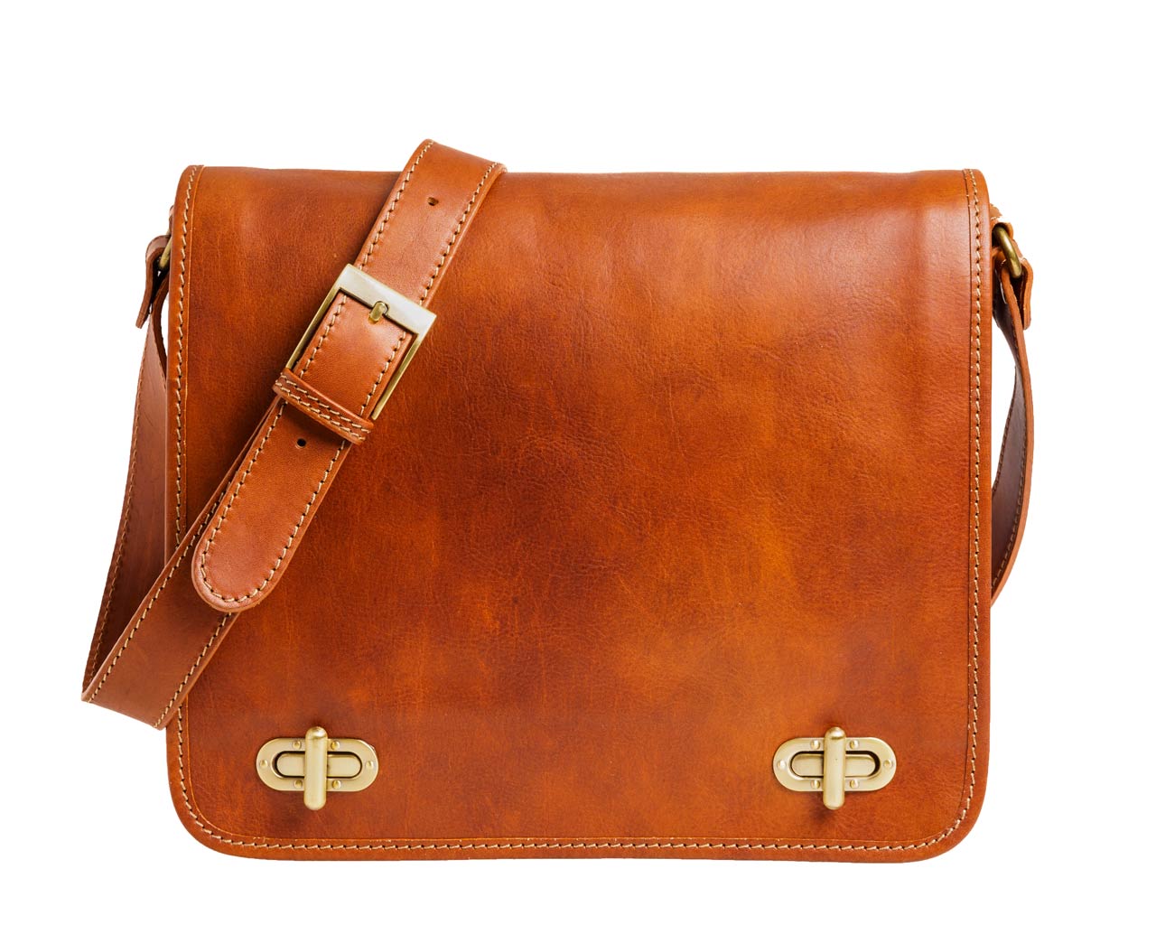 Gentleman Leather Messenger Bag 14" Laptop