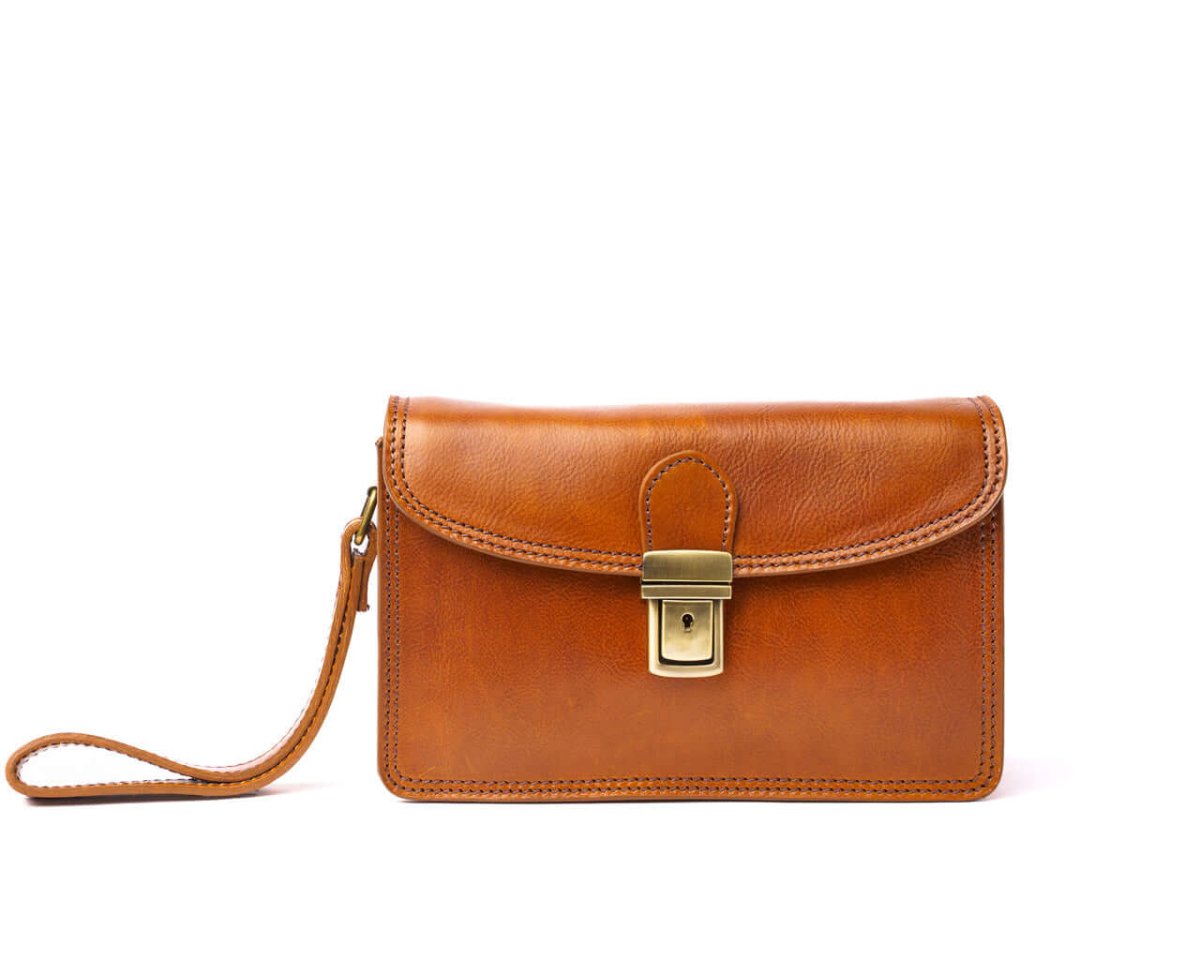 Business Handle - Honey Brown - Pampora Leather