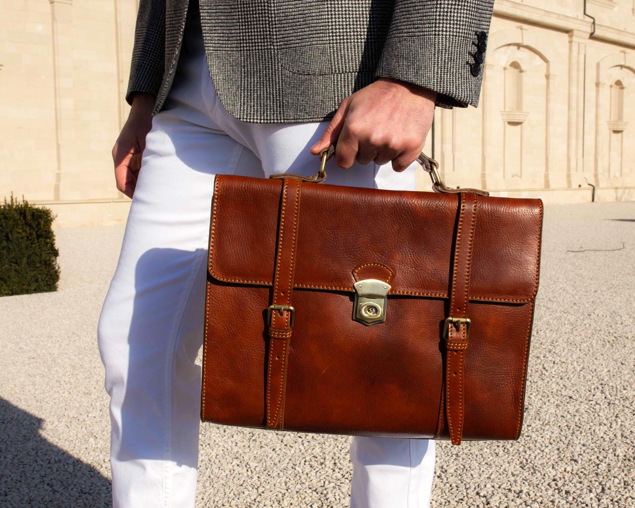 Vintage Backpack Briefcase By Pampora Leather