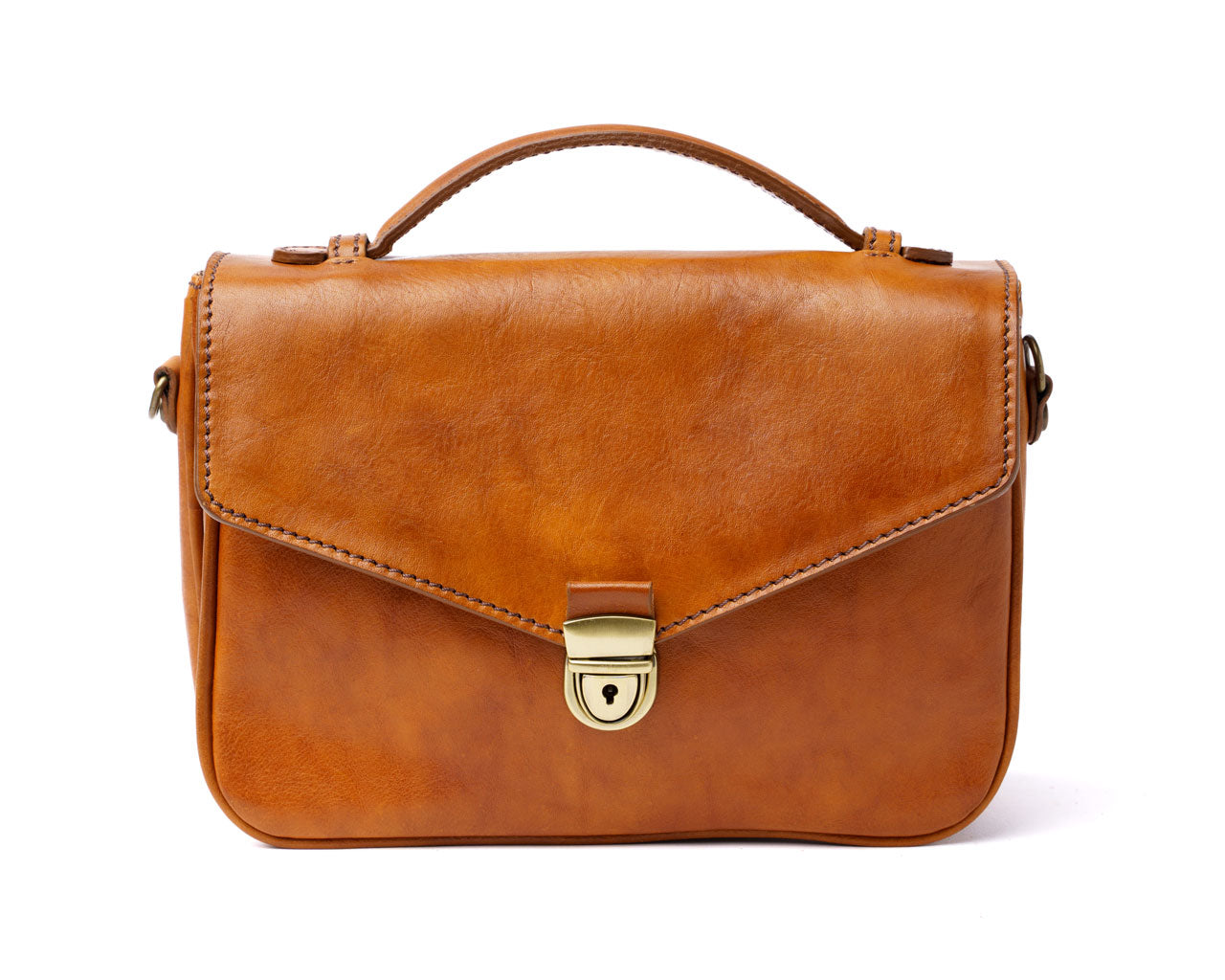 Premium Leather Crossbody Saddle Bag By Pampora Leather