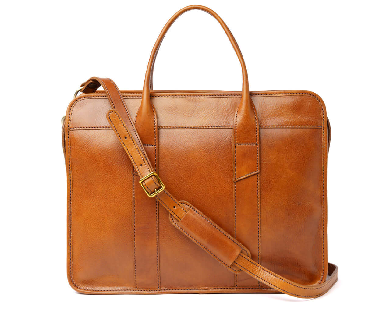 Shoulder Leather Briefcase Bag - Pampora Leather