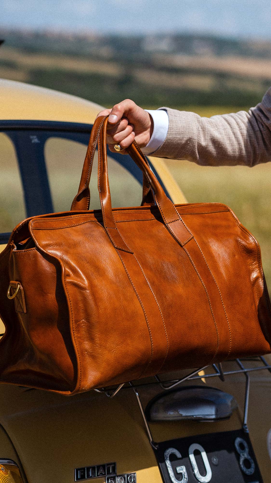 On The Move Leather Duffle Bag Pampora Leather