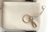 Mini Wallet Keychain - Soft White - Pampora Leather
